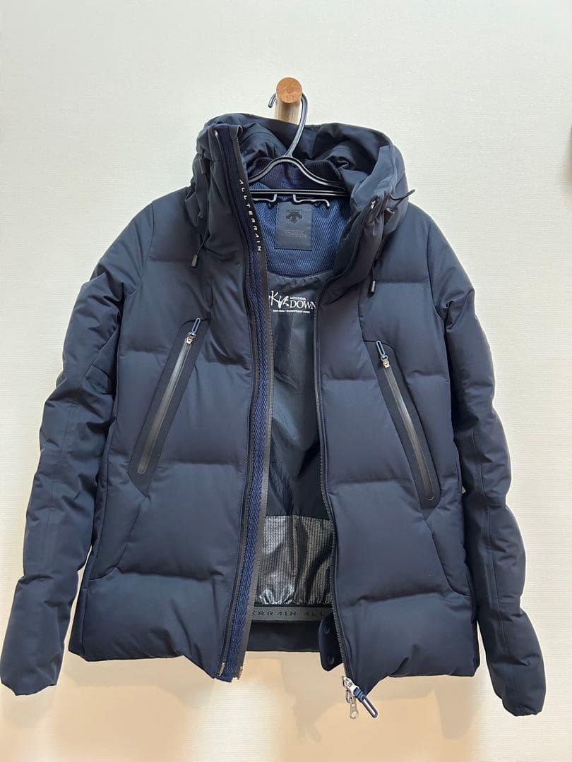 水沢ダウン　レディースL ネイビー