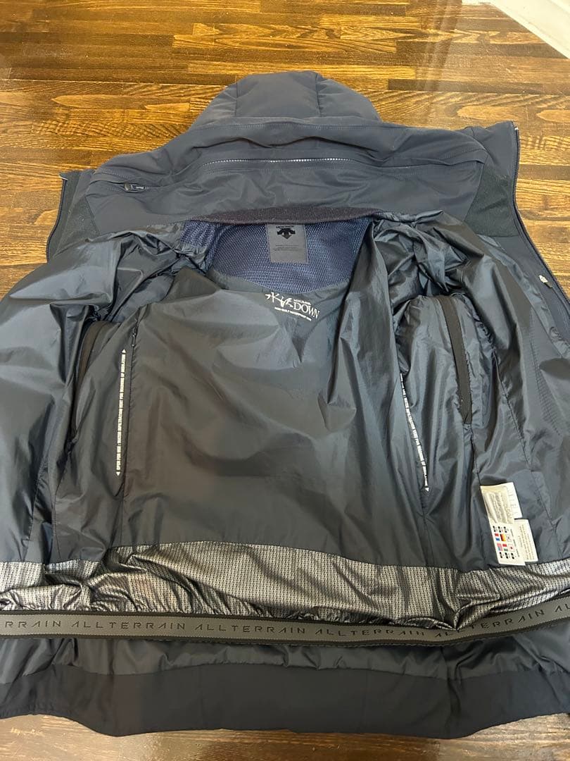 水沢ダウン　レディースL ネイビー