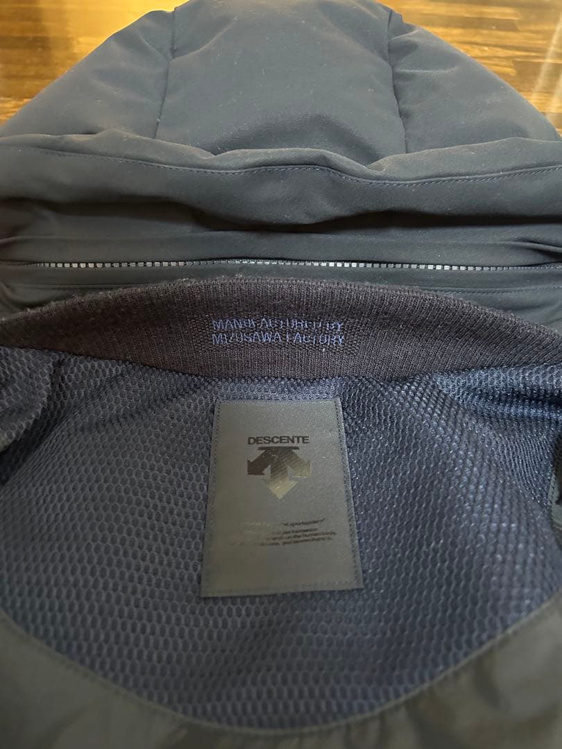 水沢ダウン　レディースL ネイビー