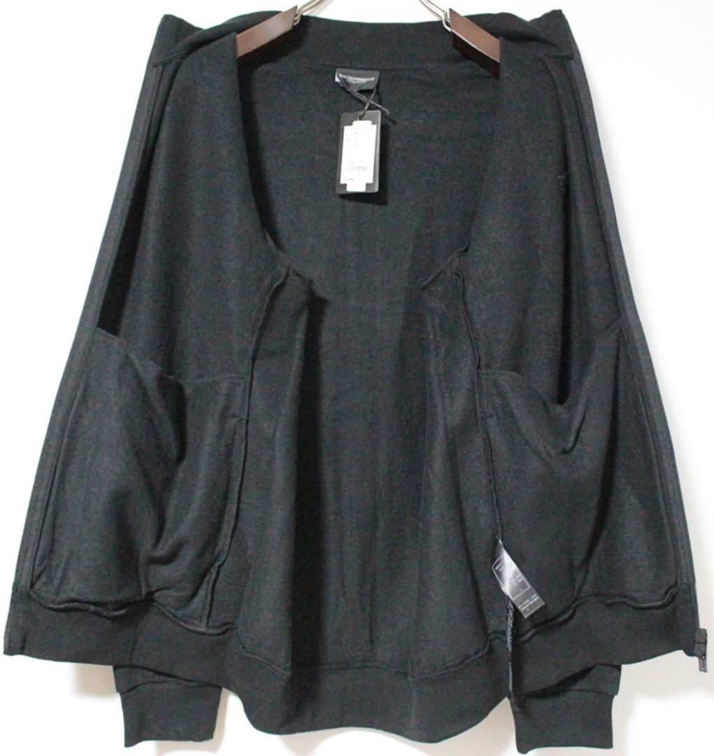 未使用 エンポリオアルマーニ 裏起毛 サイドロゴライン トラックスーツ XL 黒