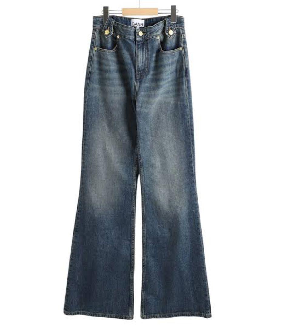 GANNI アシンメトリックデニムパンツ
