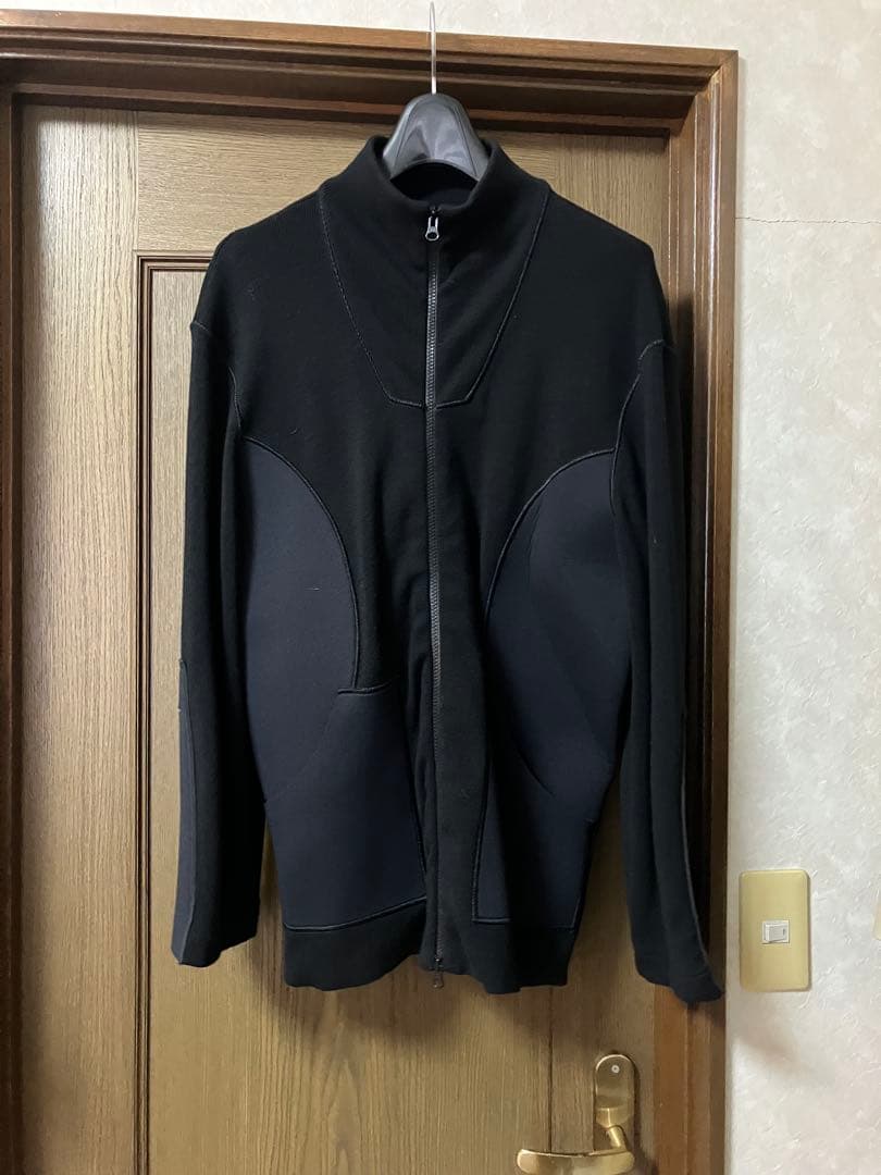 00s emporio armani ニットブルゾン　ボンディング切り替え