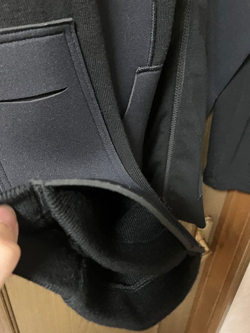 00s emporio armani ニットブルゾン　ボンディング切り替え