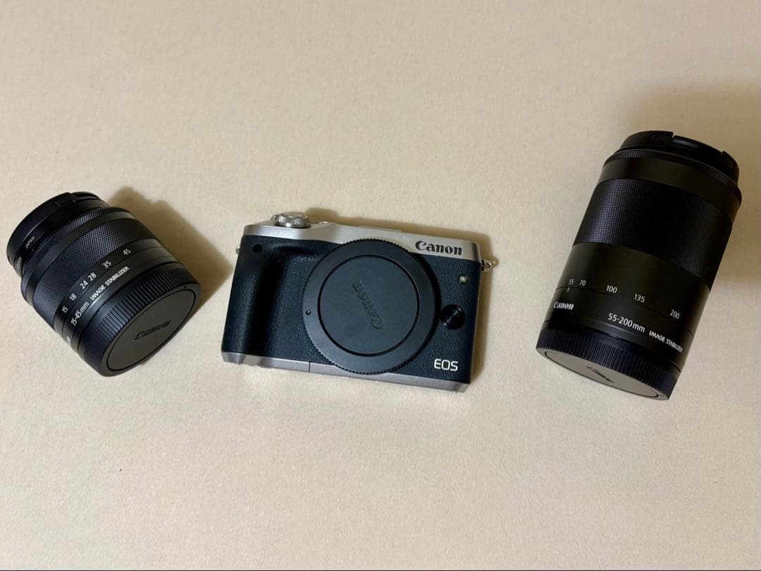 軽量コンパクト・旅に最適✨EOS M6 ダブルズーム＋28mmマクロセット