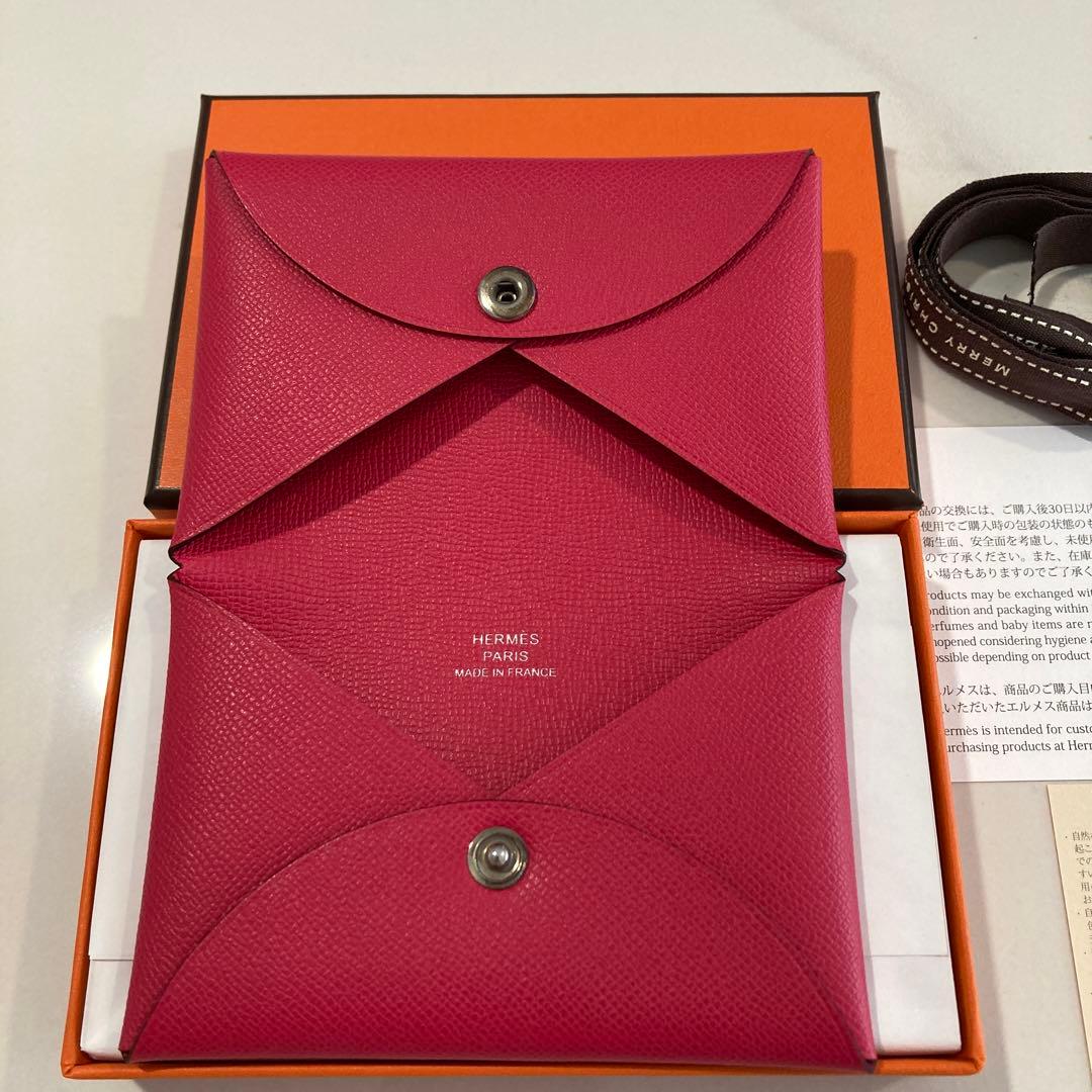 s*e様 新品未使用HERMESエルメス ガルヴィ カード.名刺入ローズメキシコ