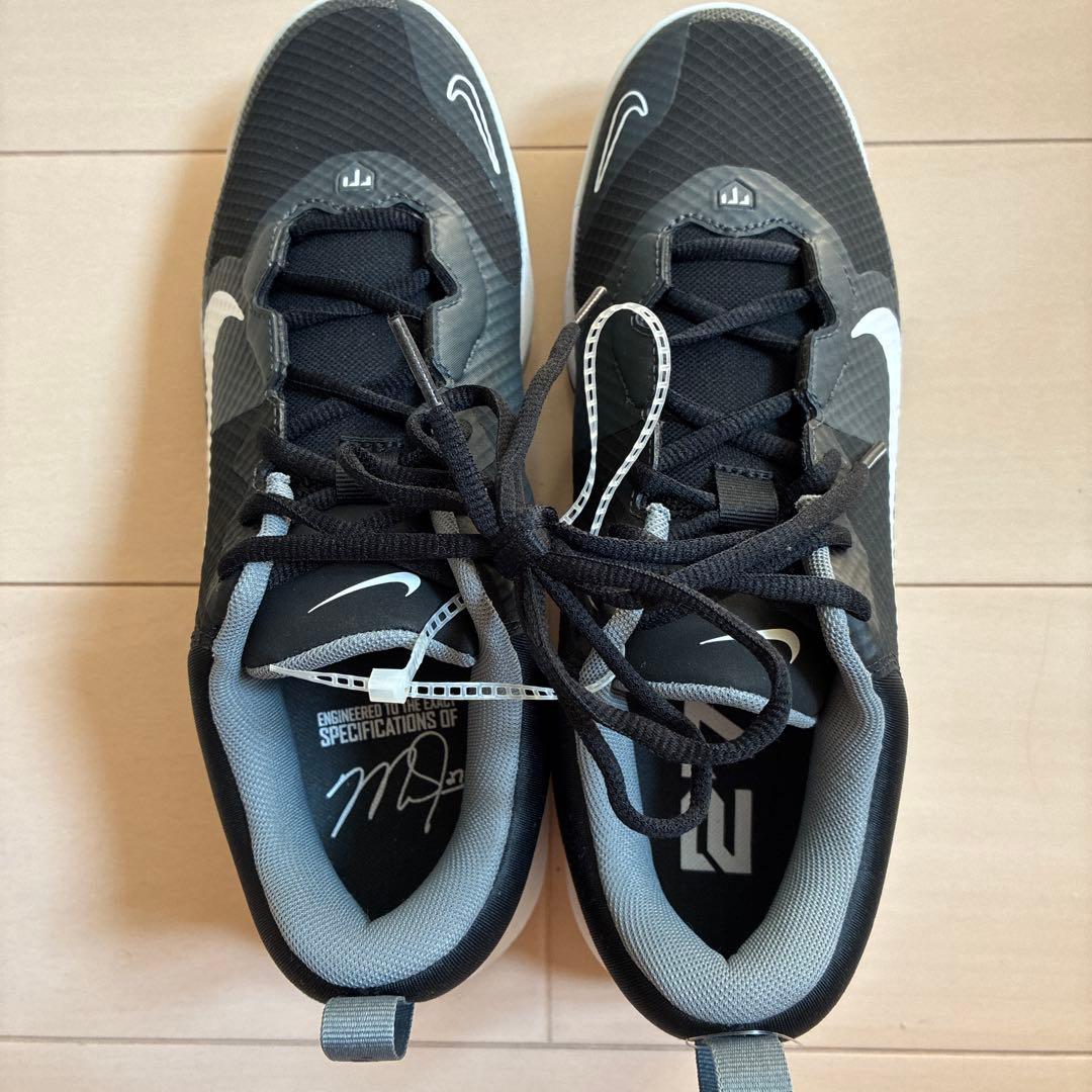 ★アイシールド22　Nike トラウト9 スパイク　ブラック/グレー