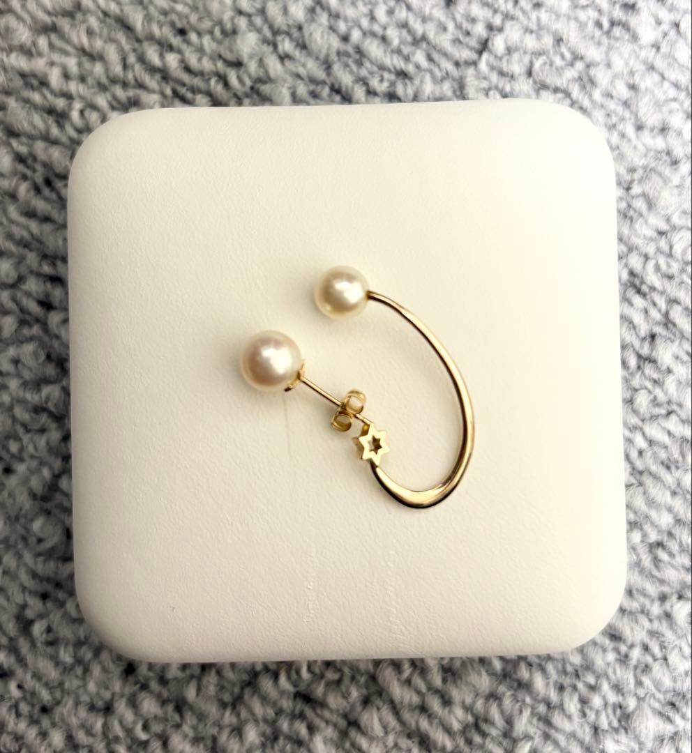 スタージュエリー パール　3way ピアス　k10 YG 10金