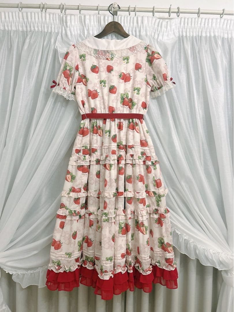 エミリーテンプルキュート　ストロベリーアニバーサリードレス　アイボリー（M）