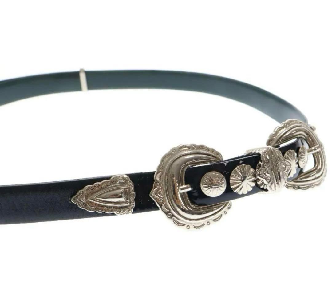 まめちゃんさま専用　TOGA PULLA バックルベルト ブラック×グリーン