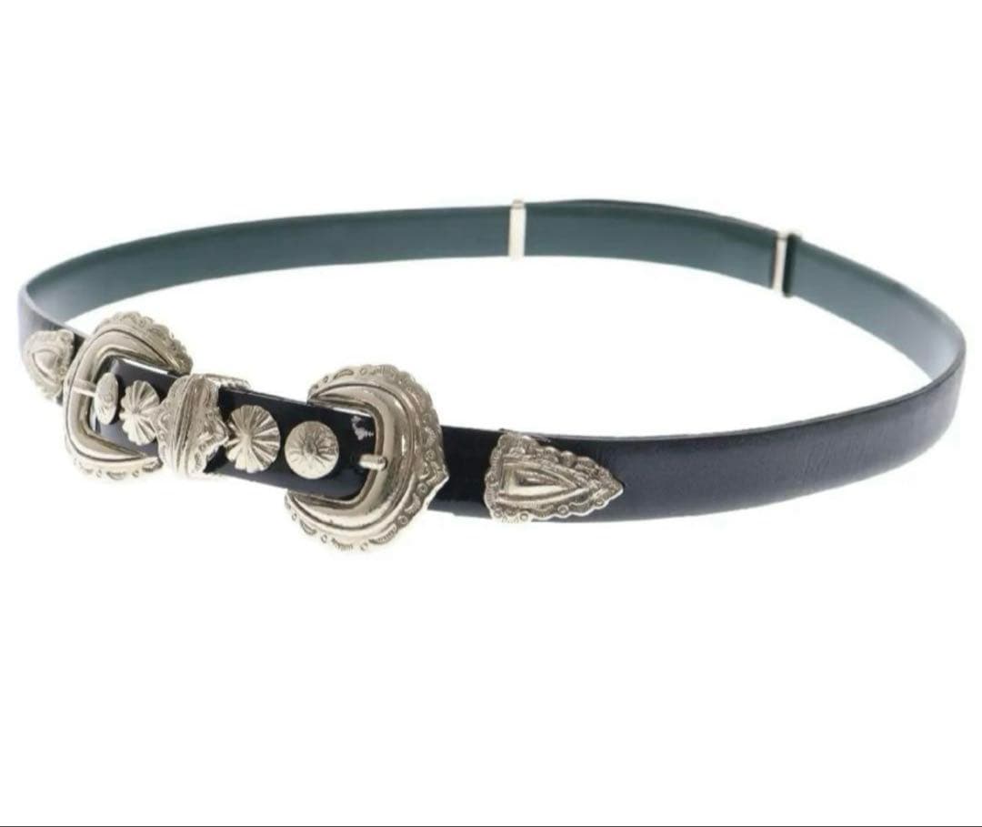 まめちゃんさま専用　TOGA PULLA バックルベルト ブラック×グリーン