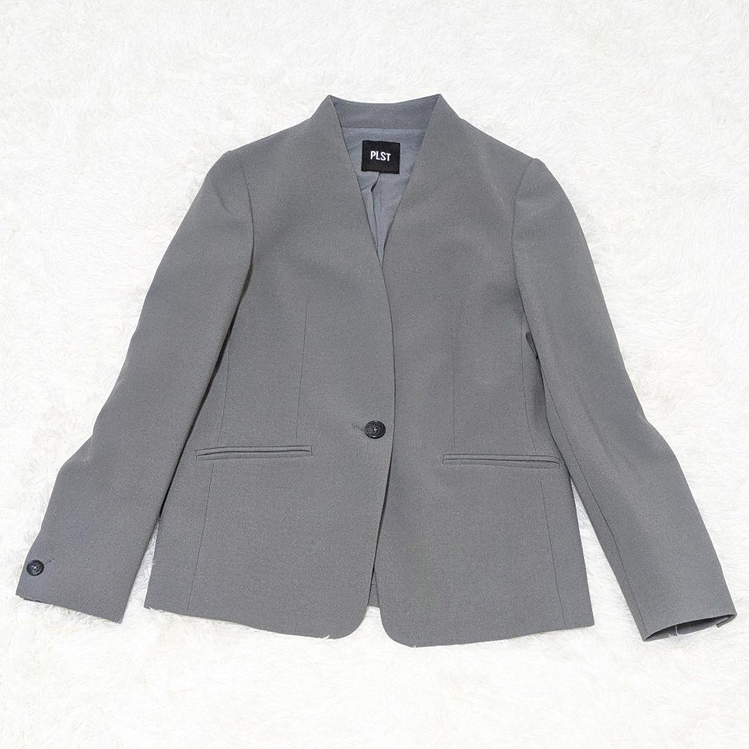 リバティ✨プラステ　ウォームリザーブカラーレスパンツスーツ　セットアップ