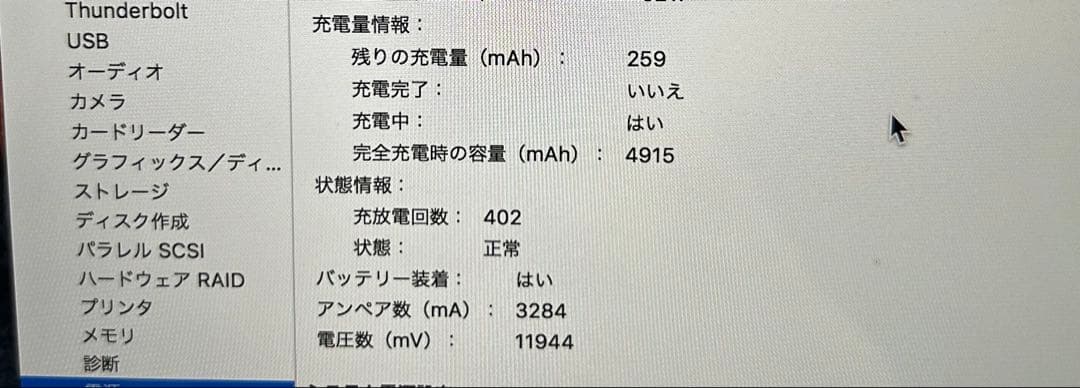 Apple MacBook Pro 13インチ Retina（A1502）