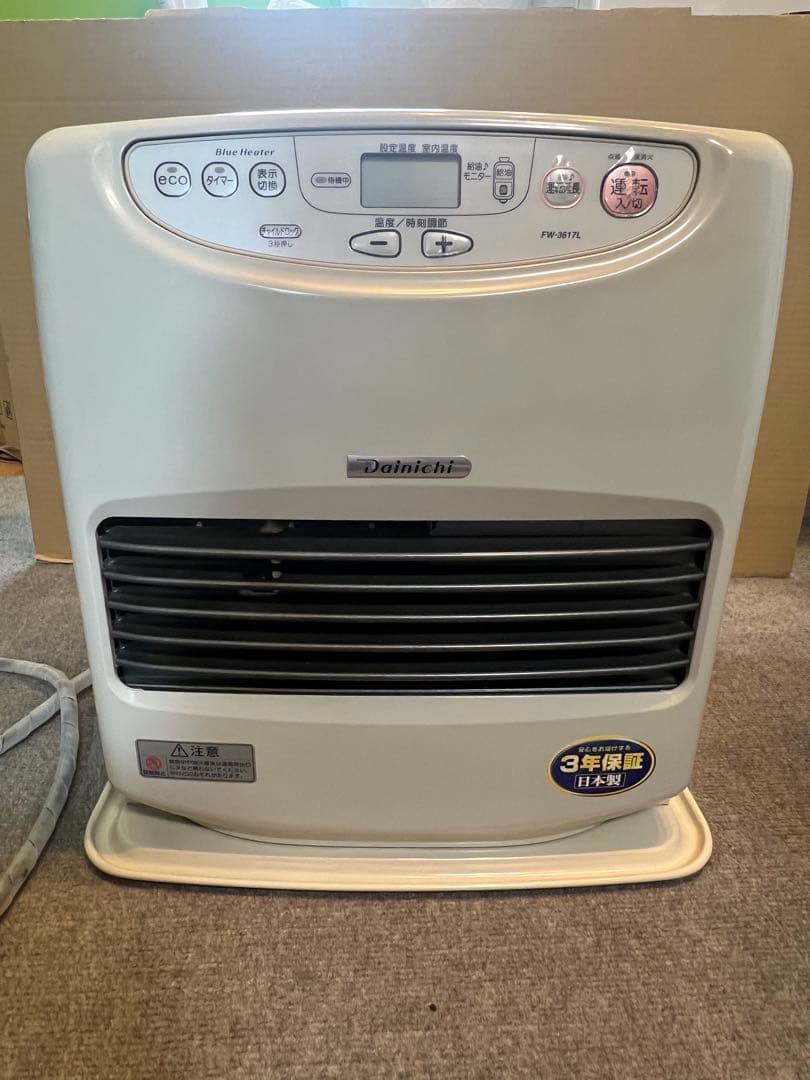 【美品】ダイニチ工業ファンヒーター「ブルーヒーターFW-3617L」入電確認済み