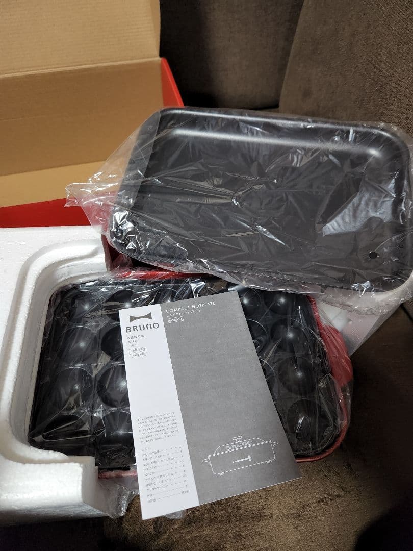 【寒い日におすすめ】BRUNO コンパクトホットプレート赤