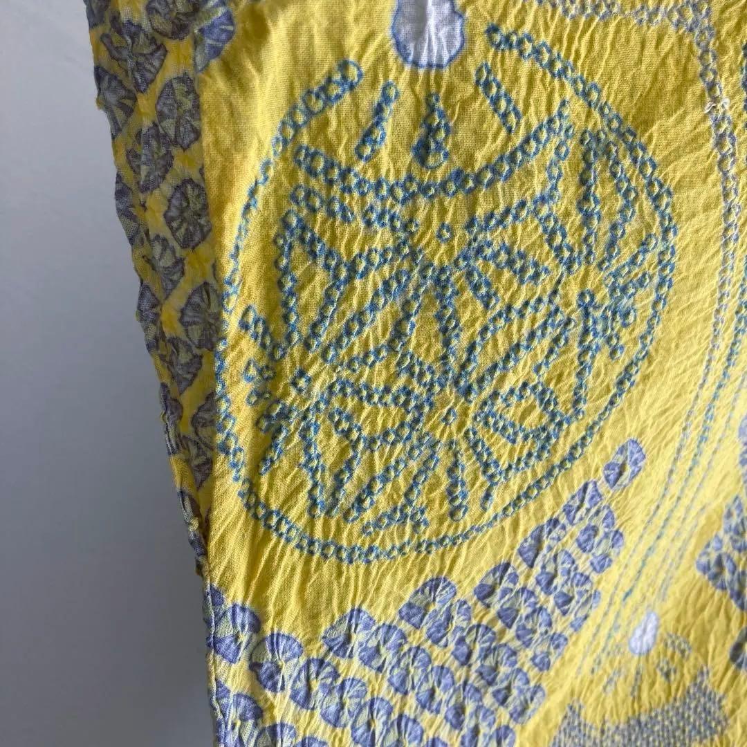 ヒタル 有松絞り浴衣・有松鳴海絞り　158cm マスタードカラーN222