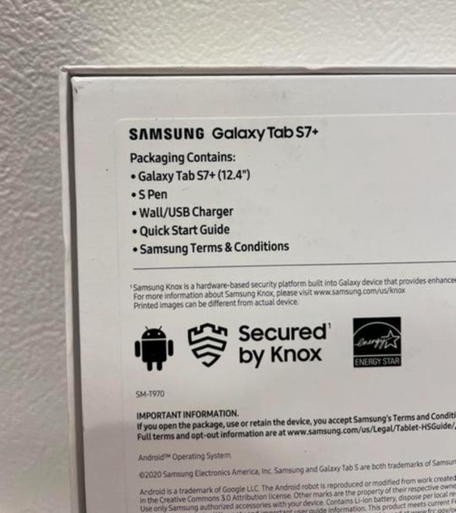 Androidタブレット本体 Galaxy Tab S7+ 8GB/256GB Wi-Fi