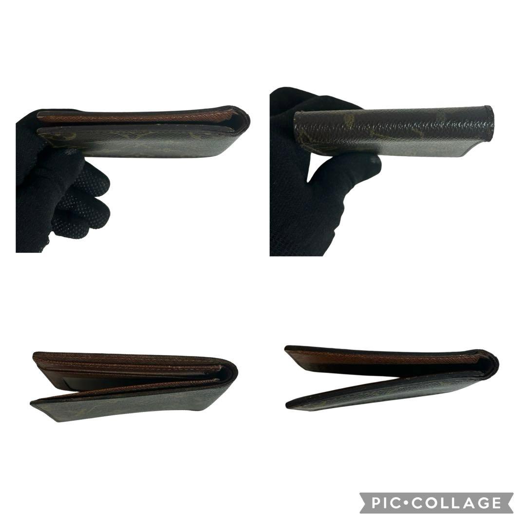 外側美品　ルイヴィトン　ポルトビエ・9カルト　クレディ　モノグラム　二つ折り