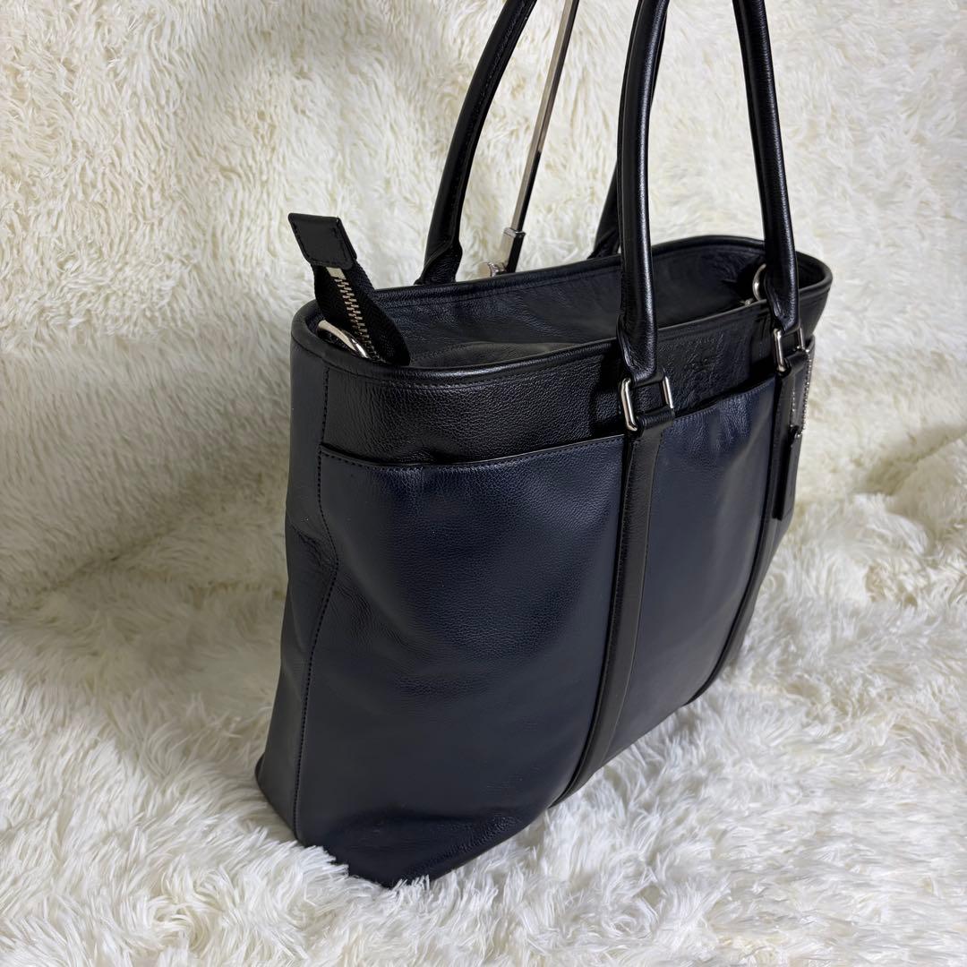 未使用級美品 コーチ メトロポリタン 2way ビジネスバッグ オールレザー