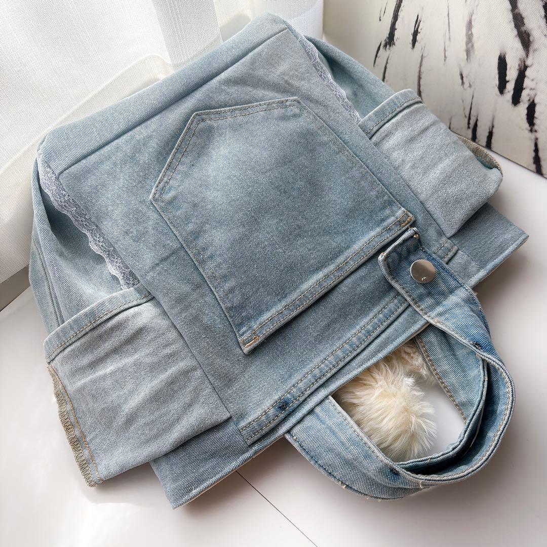 牡*❁様 コヤンイサムチョン　トートバッグ　ルミちゃん　ハンドメイド　デニム