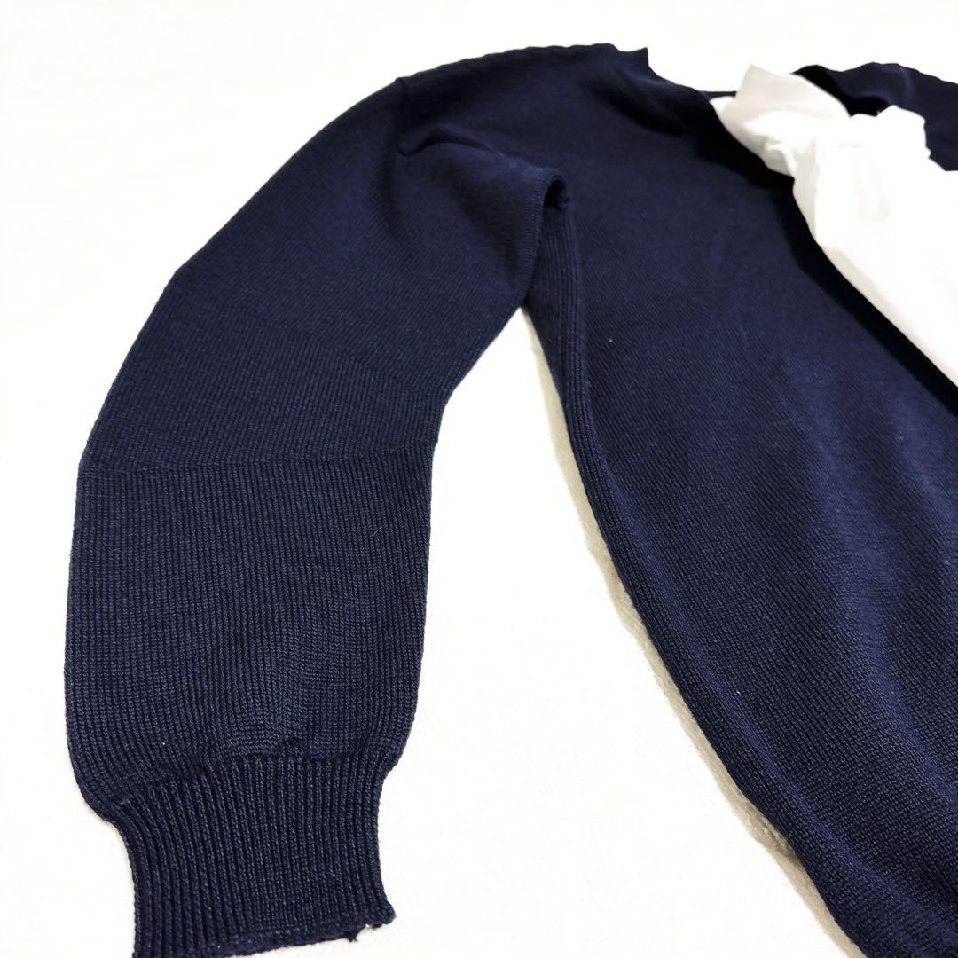 MARNI イタリア製 マルニ ニット セーター リボン ウール 紺 M 長袖