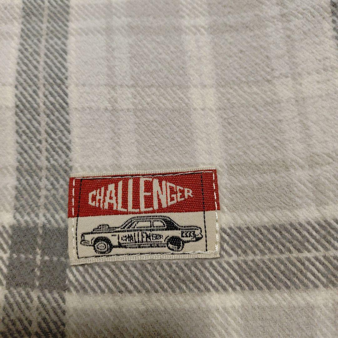 チャレンジャー　フランネルシャツ　Ｓsize　ライトグレー