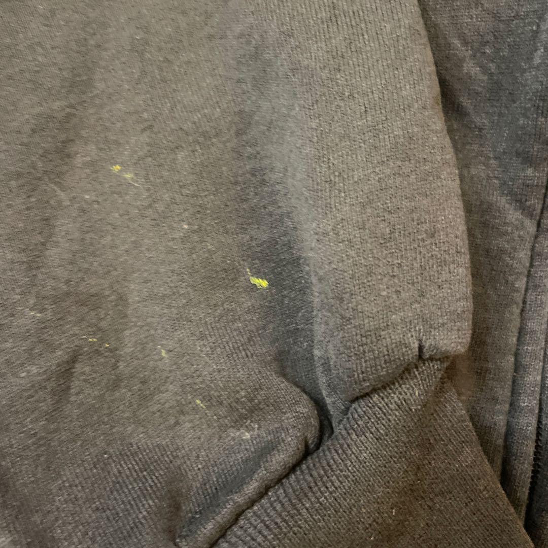 古*)様 XL 黒 USA製 ラッセル パーカー フルジップ