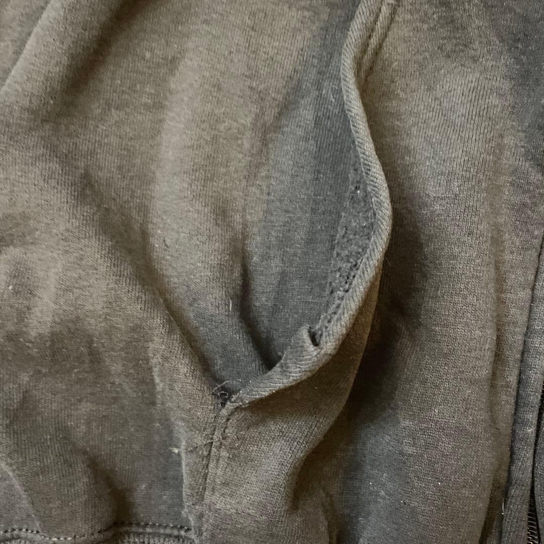 古*)様 XL 黒 USA製 ラッセル パーカー フルジップ