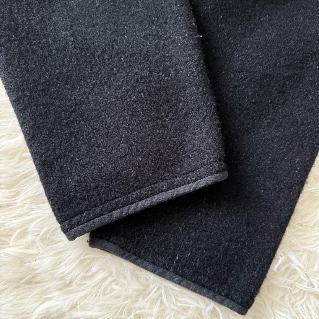 【45rpm】ダッフルコート　アンゴラ混　ショート丈　サイズ3 ネイビー