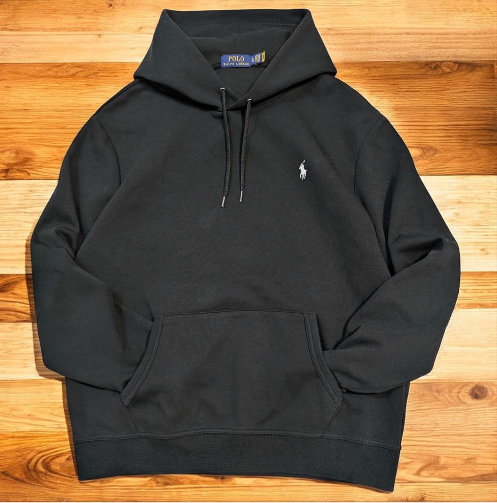 POLO ポロラルフローレン パーカー フーディ現行QRタグ プルオーバー 黒