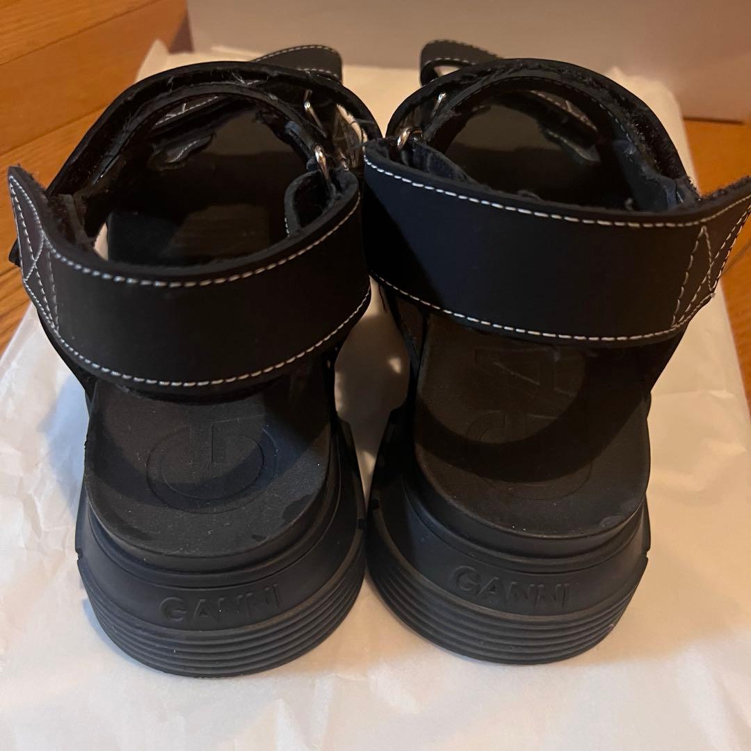 GANNI ラバー サンダル 黒 36