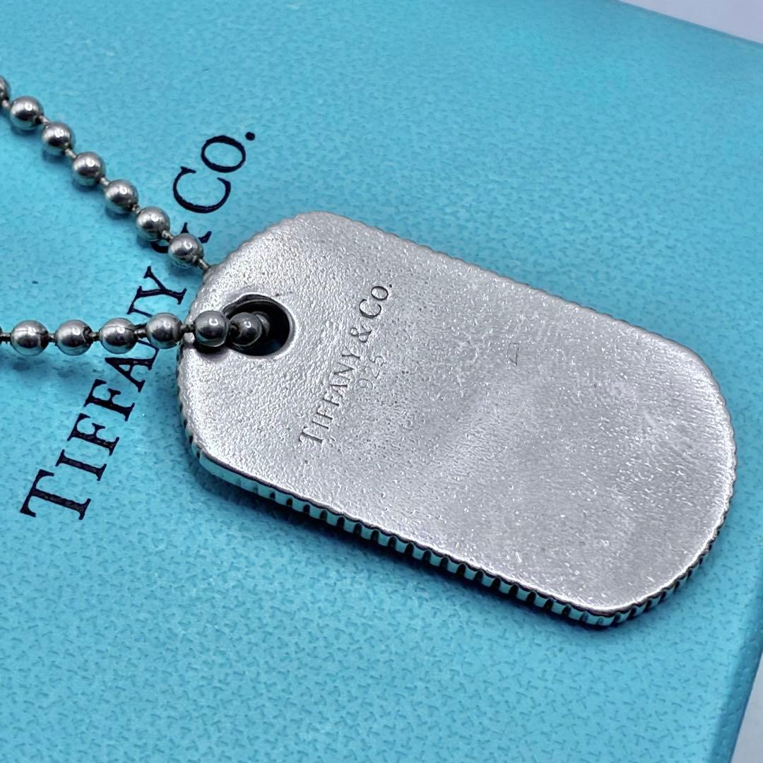 ティファニー ドッグタグ エッジ ネックレス 50cm ボールチェーン