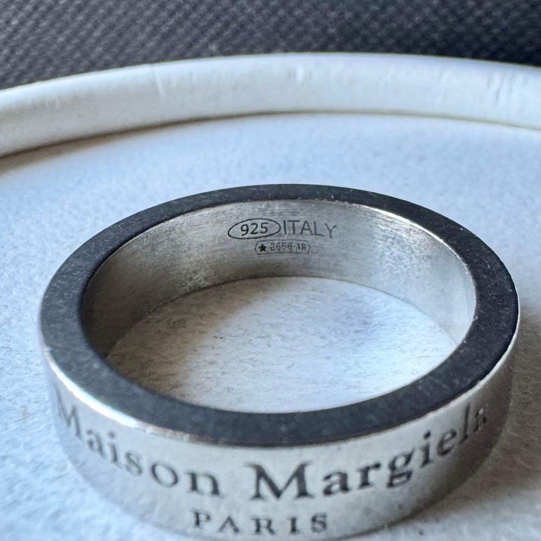 【大人気】メゾンマルジェラ/ロゴリング/セミポリッシュ/サイズ5(約15号)