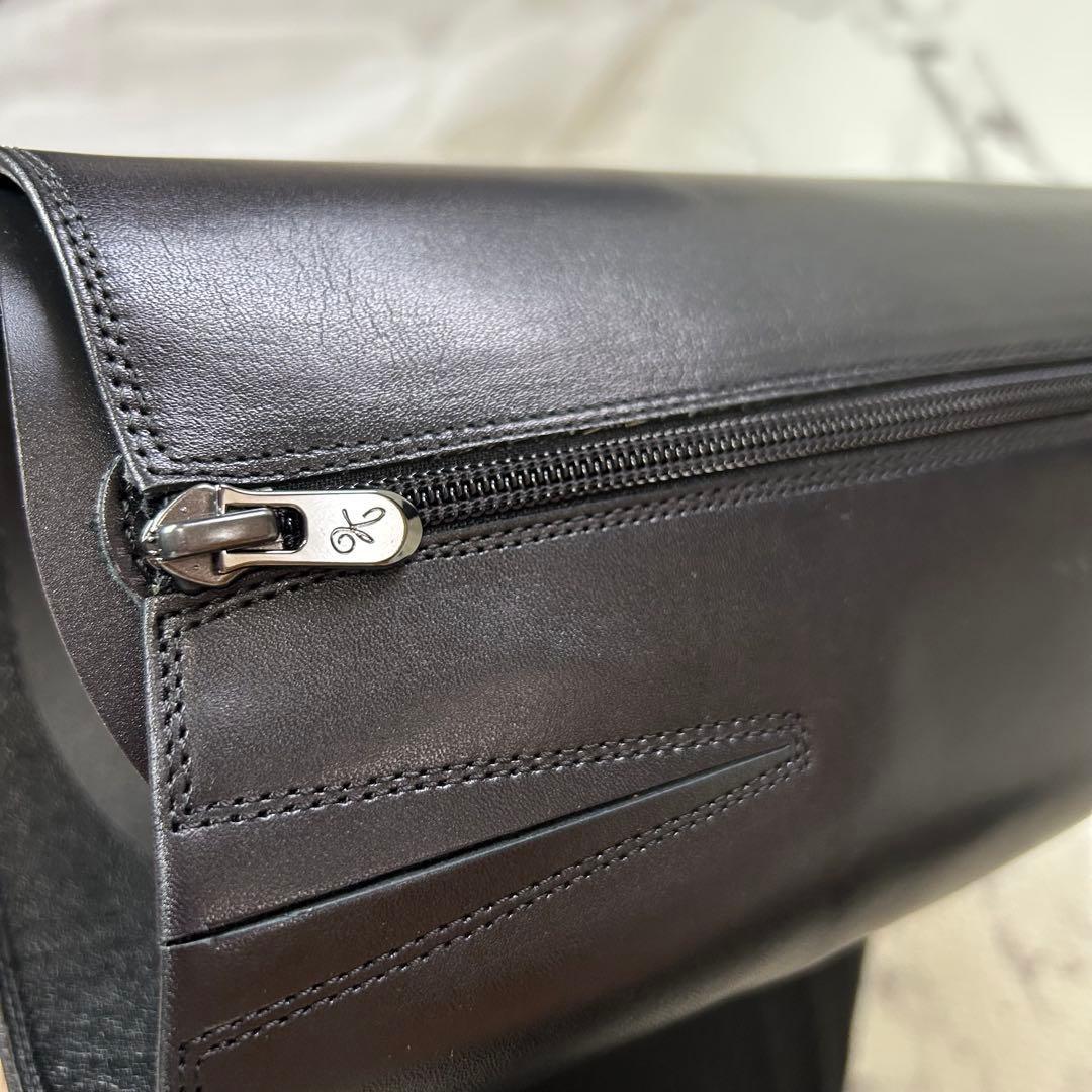 【美品】銀座かねまつ ロングブーツ レザー 25.5 ブラック