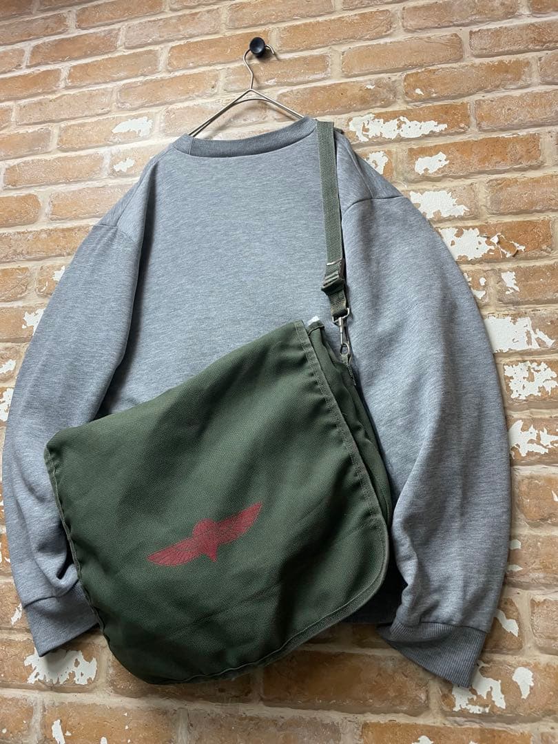 90s 古着　メッセンジャーバック　ショルダーバック　ミリタリー　軍物