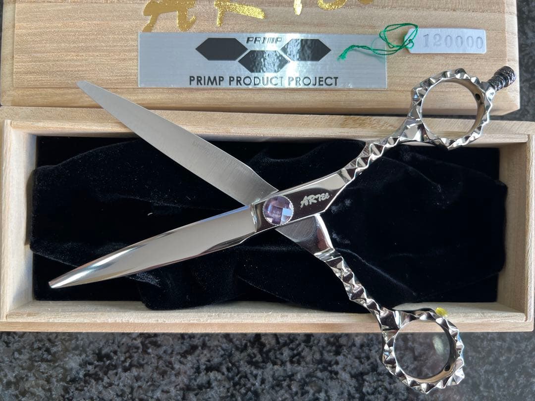 新品ARTEC プロ用宝石装飾シザー、箱付