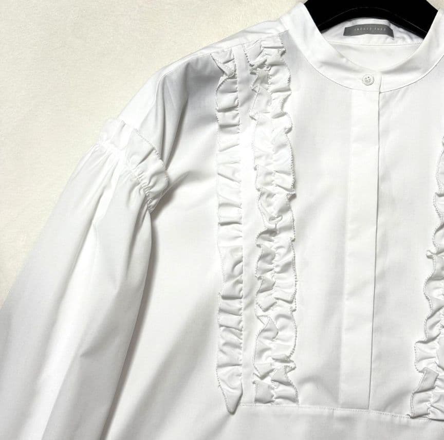 【新品】2025年セオリーリュクスVALENTINE SHIRTフリル 白
