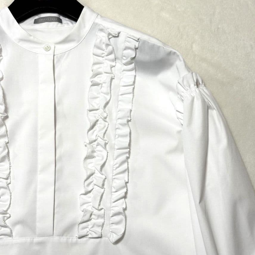 【新品】2025年セオリーリュクスVALENTINE SHIRTフリル 白