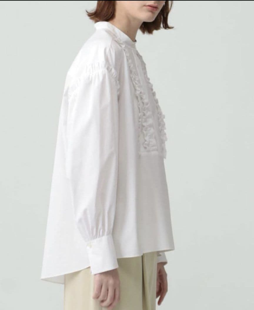 【新品】2025年セオリーリュクスVALENTINE SHIRTフリル 白