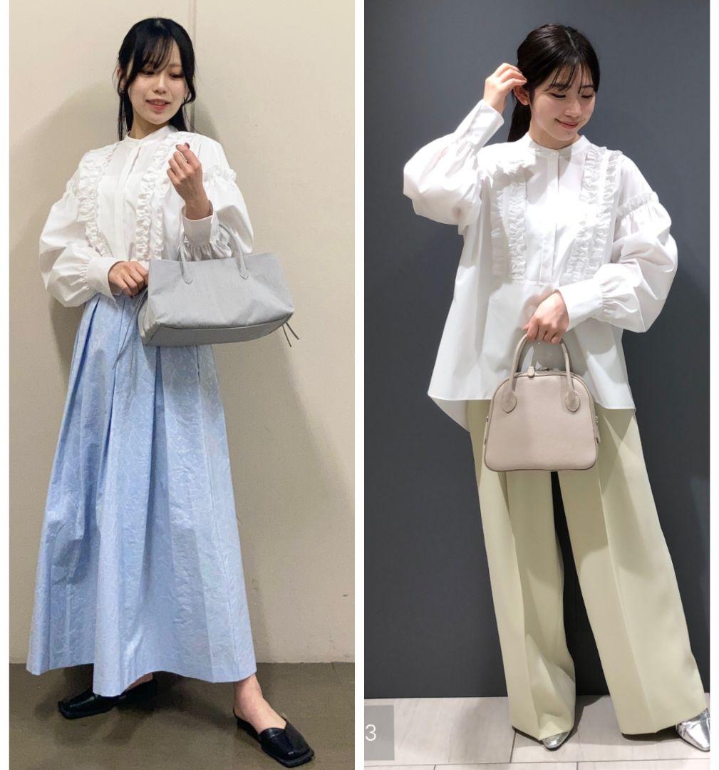 【新品】2025年セオリーリュクスVALENTINE SHIRTフリル 白