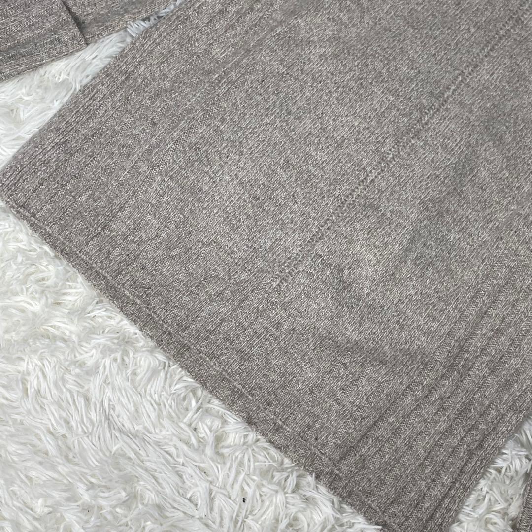 美品 セオリーリュクス ハイネックニット　ウールカシミヤ　スリット　グレージュ