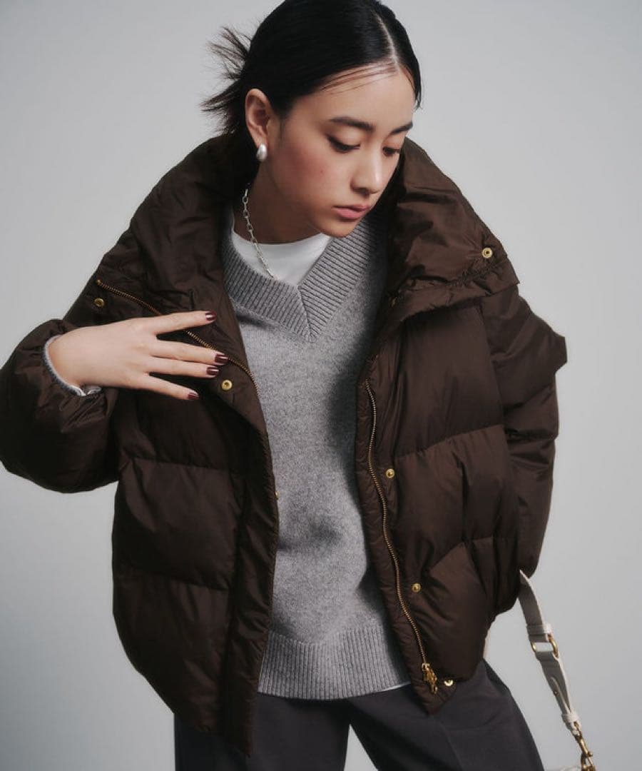 アンフィーロVERY掲載 TAIONコラボ ショートダウン ブラウンM