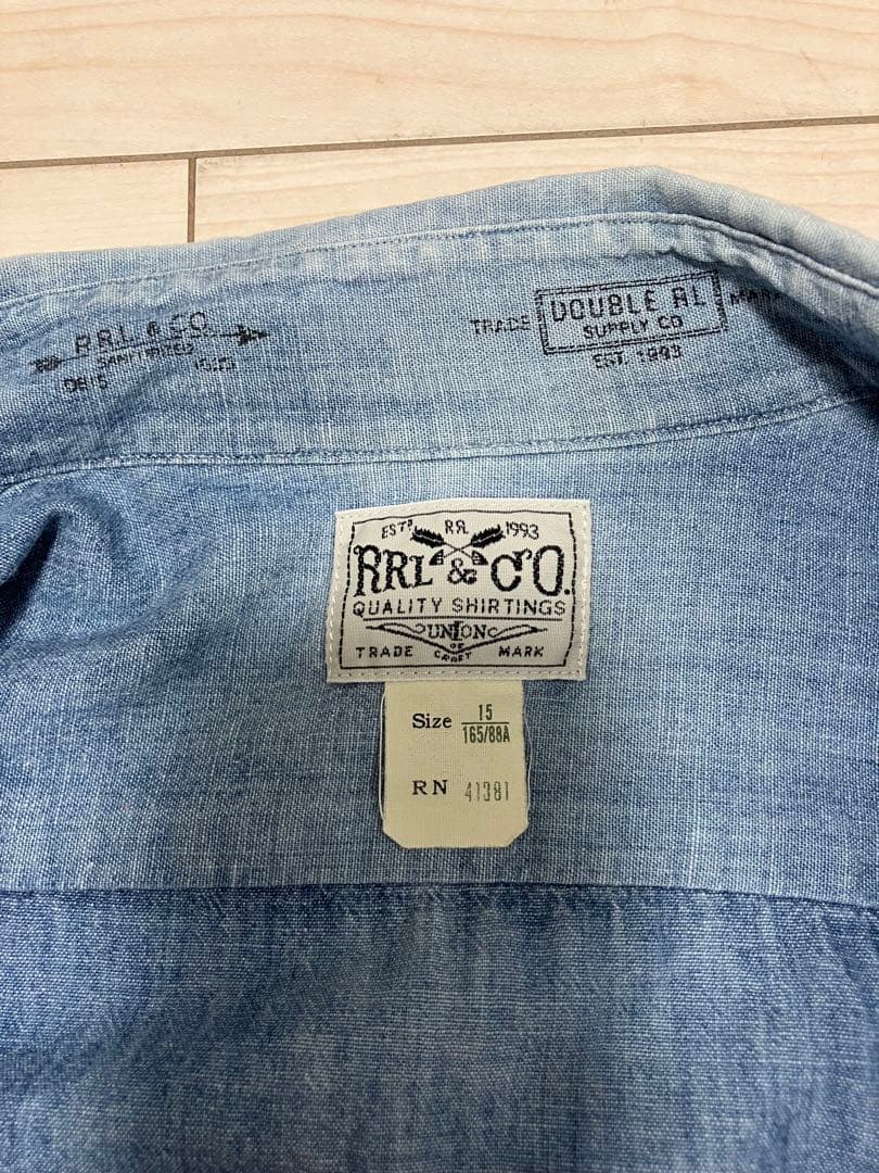RRL デニムシャツ　size 15 165/88A