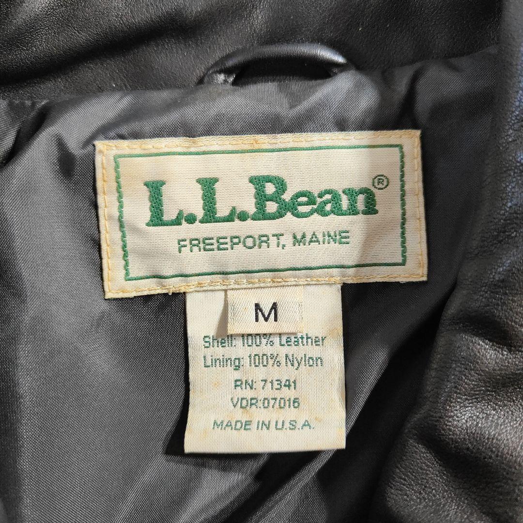 希少USA　80s エルエルビーン　レザージャケット　ブルゾン　山羊革　黒　M