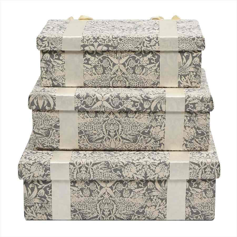 新品最終お値下げJennifer Taylorボックス3ヶセットいちご泥棒グレー