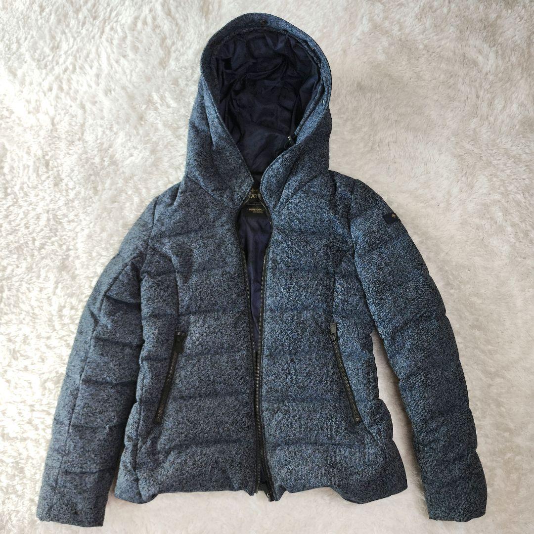 TATRAS CERTOSA ダウン ネイビー 高級 Rライン ファー ツイード