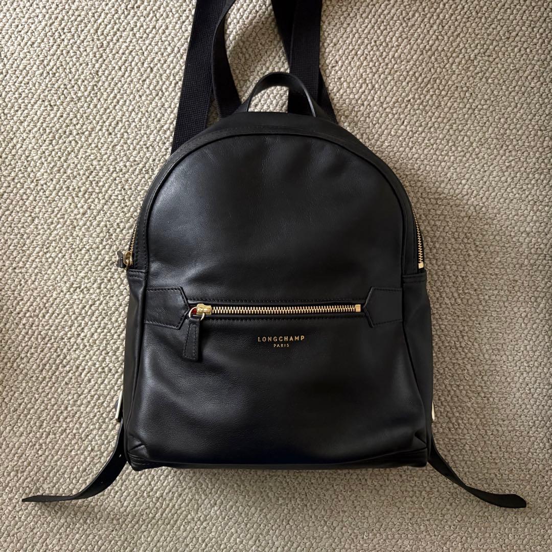 ō*ō様 LONGCHAMP ブラックレザーリュック