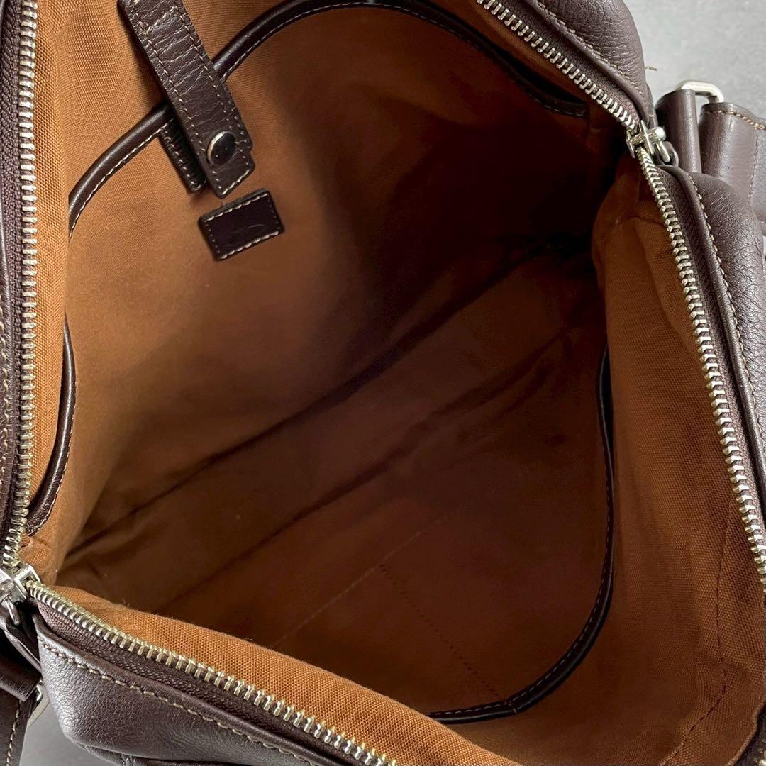 【未使用級✨】土屋鞄 フラップ メッセンジャーバッグ クロスボディ ステッチ 茶