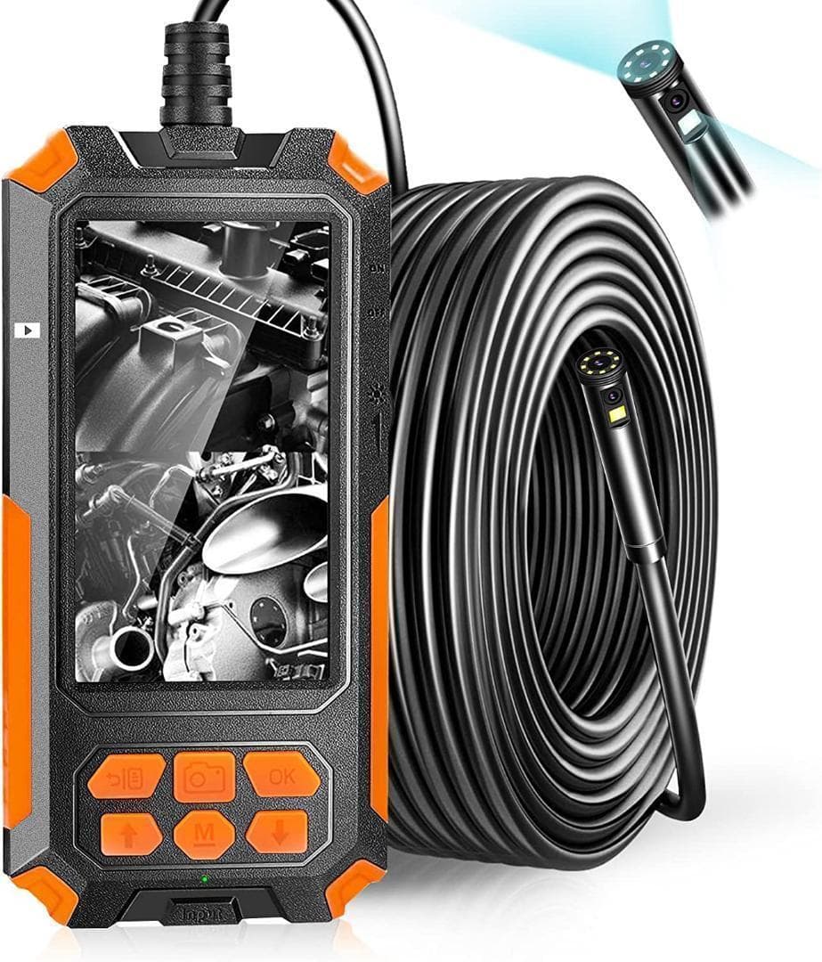 内視鏡カメラ 検査カメラ LEDランプ付き 工業用チューブカメラ デュアルレンズ