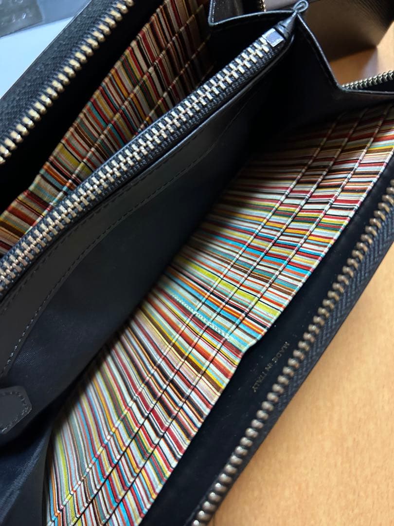 Paul Smith ポールスミス 長財布 マルチストライプ ラウンドファスナー