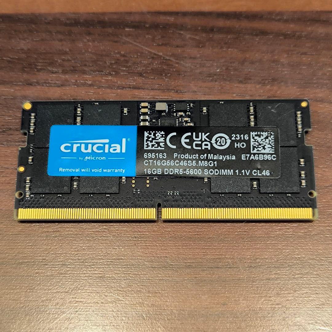 CrucialノートDDR5 SO-DIMMメモリ 16GB DDR5-5600